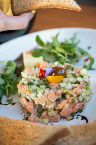 Tartare de saumon Restaurant Les Dents-Vertes