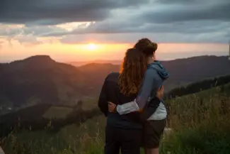 Coucher de soleil à Charmey